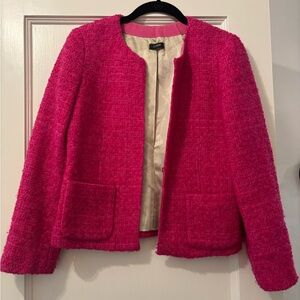 J. Crew Women's Vibrant Pink Tweed Blazer